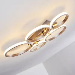 hofstein Plafonnier Volonne LED Argenté, 5 lumières* Éclairage Led