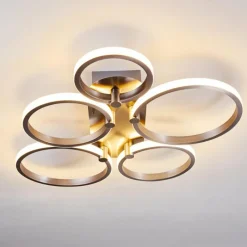 hofstein Plafonnier Volonne LED Argenté, 5 lumières* Éclairage Led