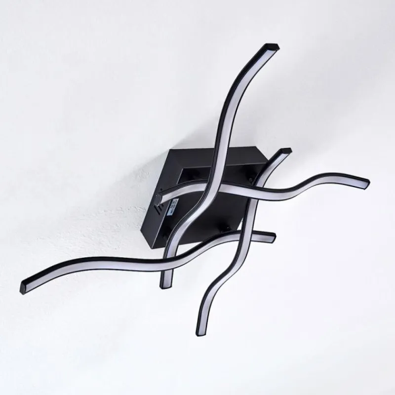 hofstein Plafonnier Voltti LED Noir, 4 lumières