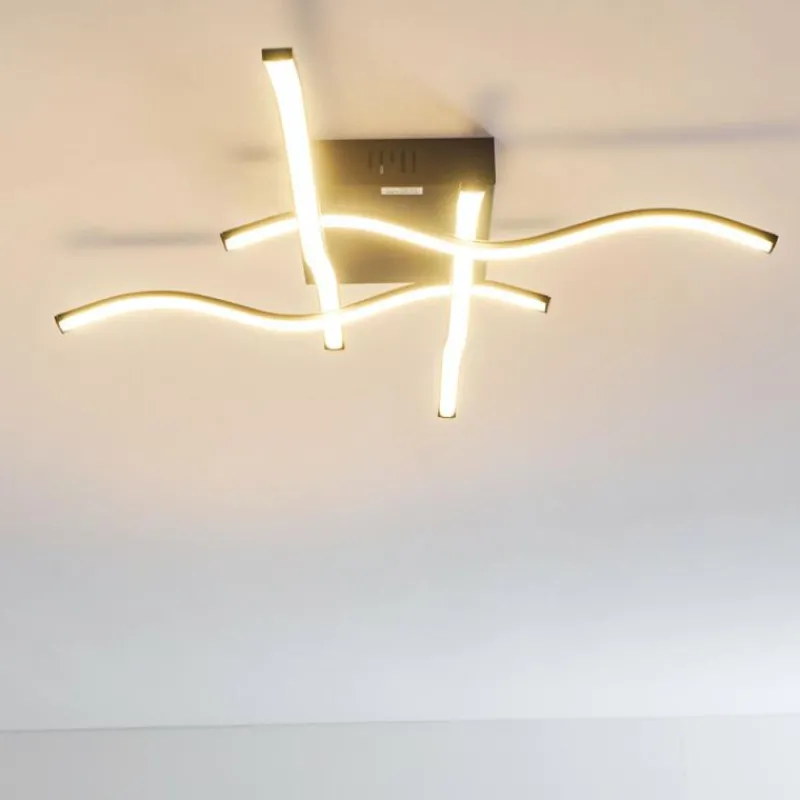 hofstein Plafonnier Voltti LED Noir, 4 lumières