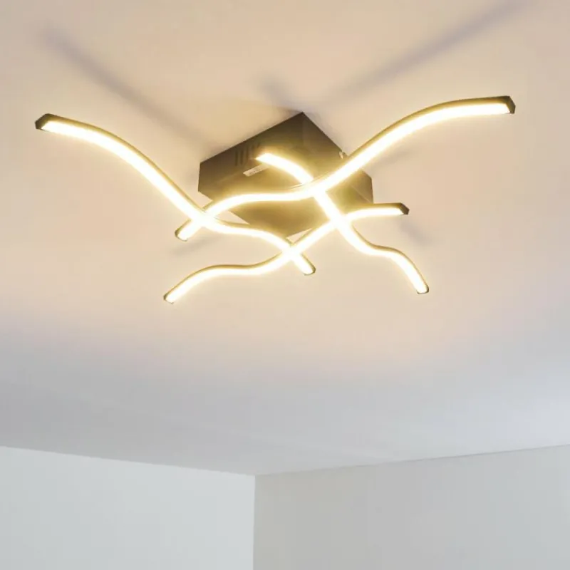 hofstein Plafonnier Voltti LED Noir, 4 lumières