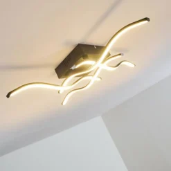 hofstein Plafonnier Voltti LED Noir, 4 lumières