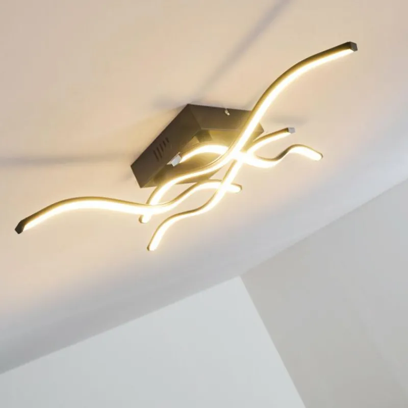 hofstein Plafonnier Voltti LED Noir, 4 lumières