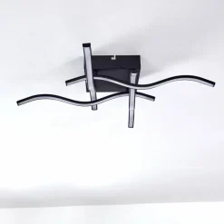 hofstein Plafonnier Voltti LED Noir, 4 lumières