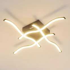 hofstein Plafonnier Voltti LED Noir, 4 lumières