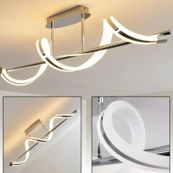 hofstein Plafonnier Vora LED Chrome, 1 lumière
