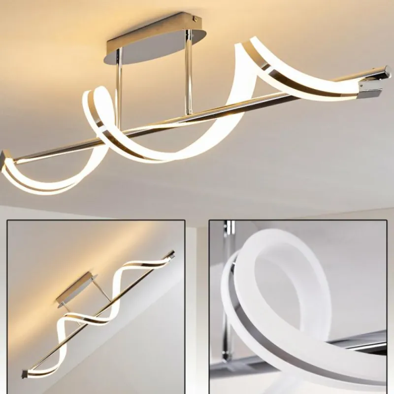 hofstein Plafonnier Vora LED Chrome, 1 lumière