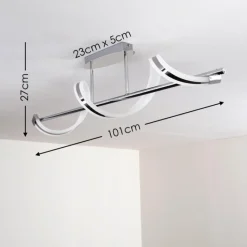 hofstein Plafonnier Vora LED Chrome, 1 lumière