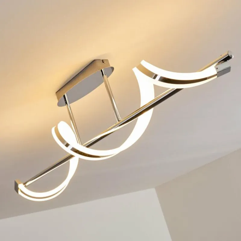 hofstein Plafonnier Vora LED Chrome, 1 lumière