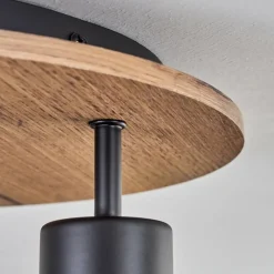 hofstein Plafonnier Vouhet Brun, Couleur bois, Noir, 3 lumières