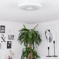 hofstein Plafonnier Vully Blanc, 1 lumière, Changeur de couleurs