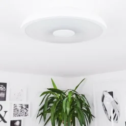 hofstein Plafonnier Vully Blanc, 1 lumière, Changeur de couleurs