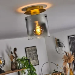 Lampes Dorées-hofstein Plafonnier Vuoltu Or, 1 lumière