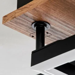 Luminaires Scandinaves-hofstein Plafonnier Walschbronn LED Brun, Couleur bois, Noir, 1 lumière