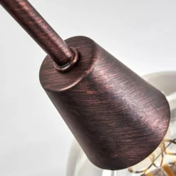 Suspension Verre Fumé-hofstein Plafonnier Warga LED Bronze, 3 lumières