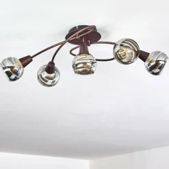 hofstein Plafonnier Warga LED Bronze, 5 lumières
