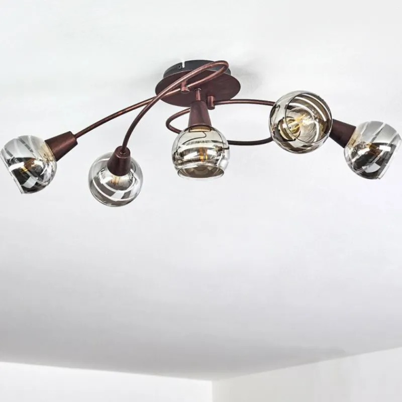 hofstein Plafonnier Warga LED Bronze, 5 lumières