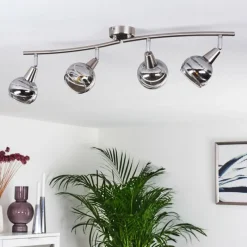 hofstein Plafonnier Warga LED Nickel mat, 4 lumières