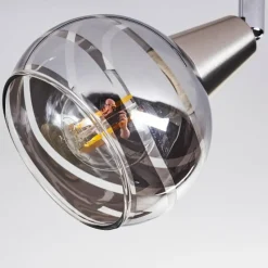 hofstein Plafonnier Warga LED Nickel mat, 4 lumières