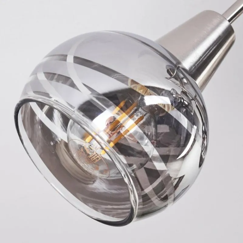 hofstein Plafonnier Warga LED Nickel mat, 5 lumières