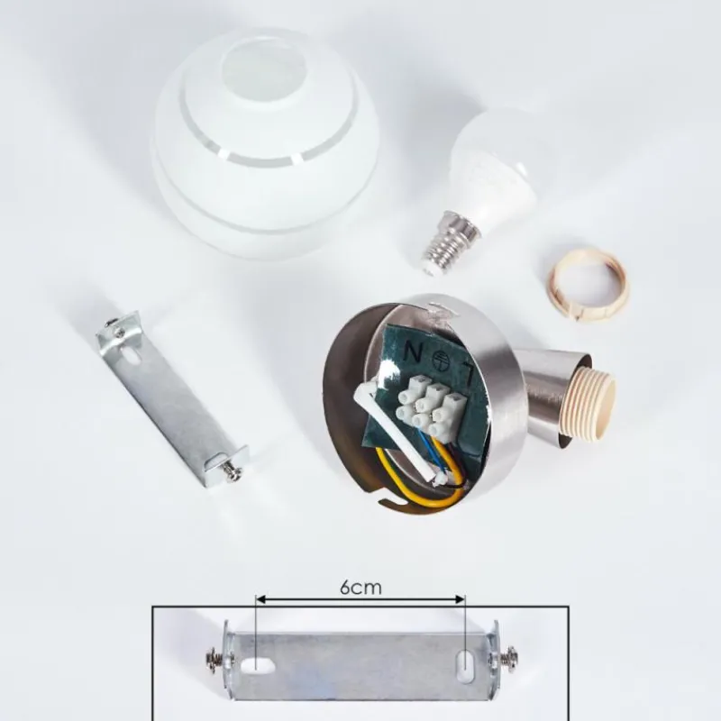 hofstein Plafonnier Warga LED Nickel mat, 1 lumière