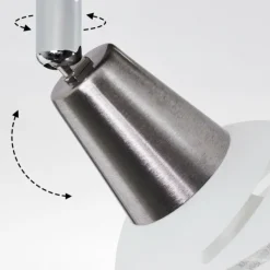 hofstein Plafonnier Warga LED Nickel mat, 1 lumière