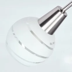 hofstein Plafonnier Warga LED Nickel mat, 3 lumières