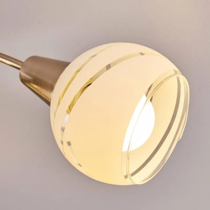 hofstein Plafonnier Warga LED Nickel mat, 5 lumières