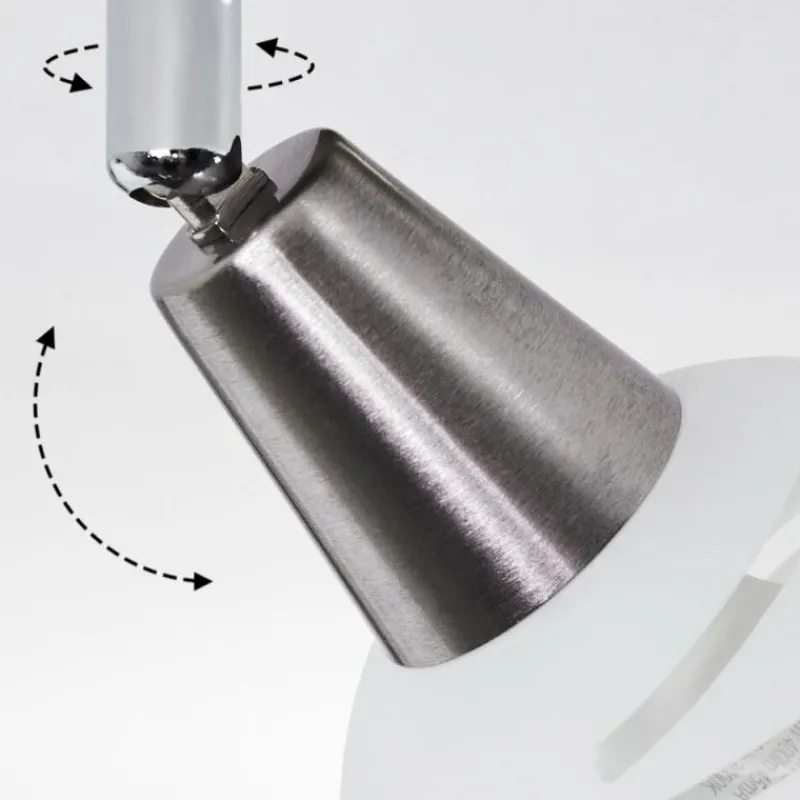 hofstein Plafonnier Warga LED Nickel mat, 4 lumières