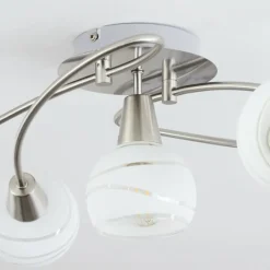 hofstein Plafonnier Warga Nickel mat, 5 lumières