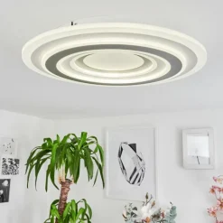 hofstein Plafonnier Wawo LED Blanc, 1 lumière, Télécommandes* Éclairage Led