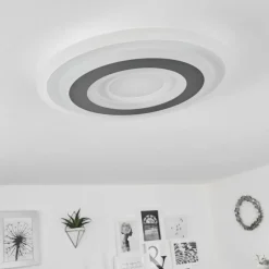 hofstein Plafonnier Wawo LED Blanc, 1 lumière, Télécommandes