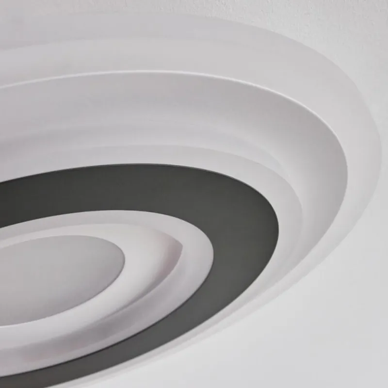 hofstein Plafonnier Wawo LED Gris, Blanc, 1 lumière, Télécommandes