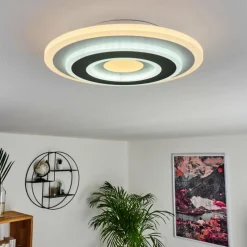 hofstein Plafonnier Wawo LED Gris, Blanc, 1 lumière, Télécommandes