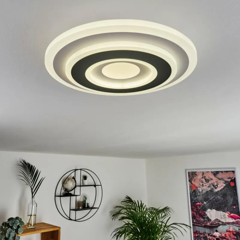 hofstein Plafonnier Wawo LED Gris, Blanc, 1 lumière, Télécommandes