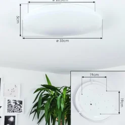 hofstein Plafonnier Weesen LED Blanc, 1 lumière, Détecteur de mouvement