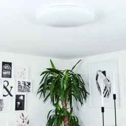 hofstein Plafonnier Weesen LED Blanc, 1 lumière, Détecteur de mouvement