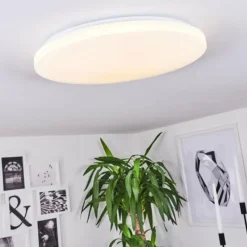 hofstein Plafonnier Weesen LED Blanc, 1 lumière, Détecteur de mouvement