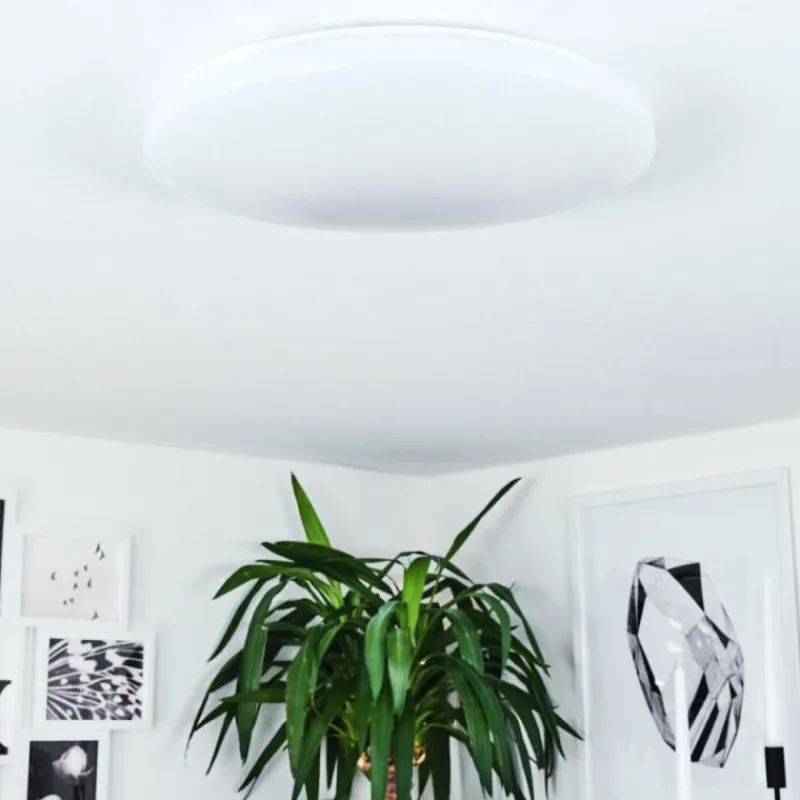 hofstein Plafonnier Weesen LED Blanc, 1 lumière, Détecteur de mouvement