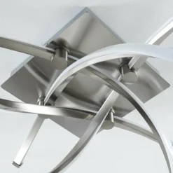 hofstein Plafonnier Wellington LED Aluminium, 4 lumières* Éclairage Led