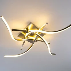 hofstein Plafonnier Wellington LED Aluminium, 4 lumières* Éclairage Led