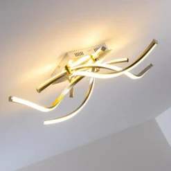 hofstein Plafonnier Wellington LED Aluminium, 4 lumières* Éclairage Led