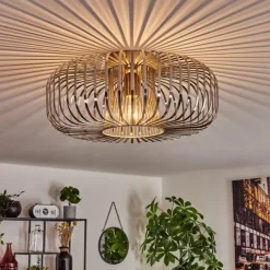 Lampes Industrielles-hofstein Plafonnier Wemude Argenté, 1 lumière