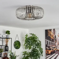 Lampes Industrielles-hofstein Plafonnier Wemude Argenté, 1 lumière