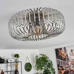 Lampes Industrielles-hofstein Plafonnier Wemude Argenté, 1 lumière