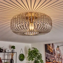 Lampes Industrielles-hofstein Plafonnier Wemude Argenté, 1 lumière