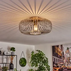 Lampes Industrielles-hofstein Plafonnier Wemude Argenté, 1 lumière