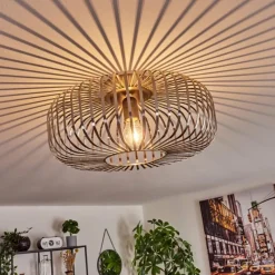 Lampes Industrielles-hofstein Plafonnier Wemude Argenté, 1 lumière