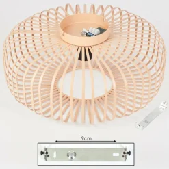 Luminaires Scandinaves-hofstein Plafonnier Wemude Beige, Noir, 1 lumière