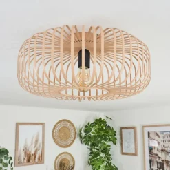 Luminaires Scandinaves-hofstein Plafonnier Wemude Beige, Noir, 1 lumière